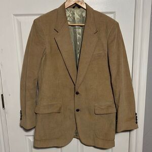 Vintage Joe Namath Tan Corduroy Sport Jacket Sz 42L - EXCELLENT Condition
